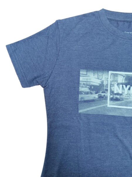 T-Shirt NYC Azul Melange
