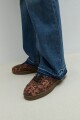 Zapatilla estampa leopardo tostado