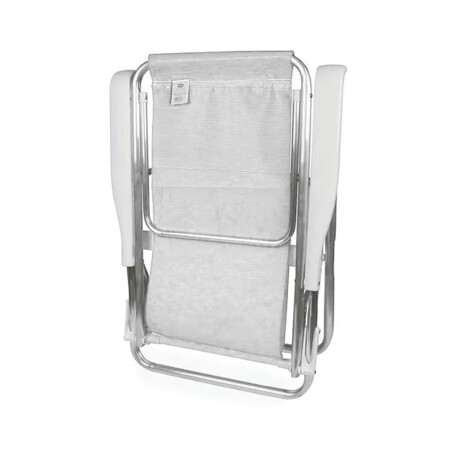 Reposera Silla Reclinable 8 Posiciones Aluminio Mor Sannet Blanco
