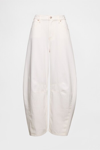 Jean Horseshoe Tiro Alto Mujer New Off White