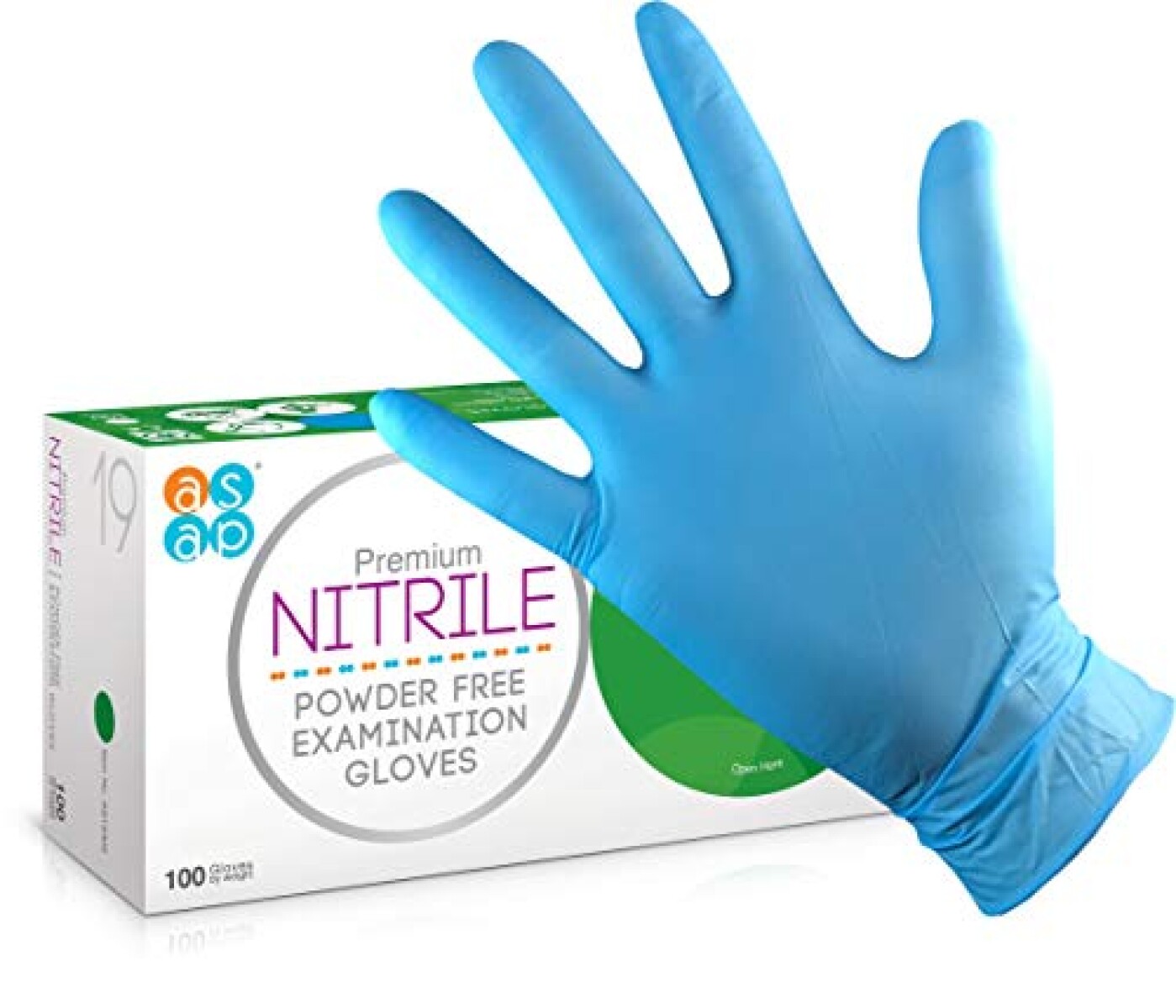 Caja de 100 Guantes Nitrilo Msp Talle L - AZUL 