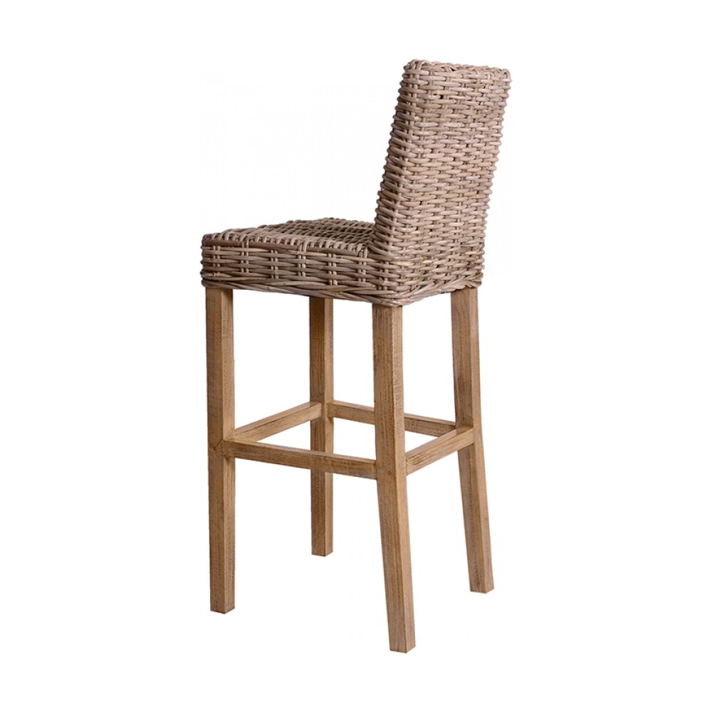 BUTACA TABURETE BAR RATTAN NATURAL-BEIGE INDAH