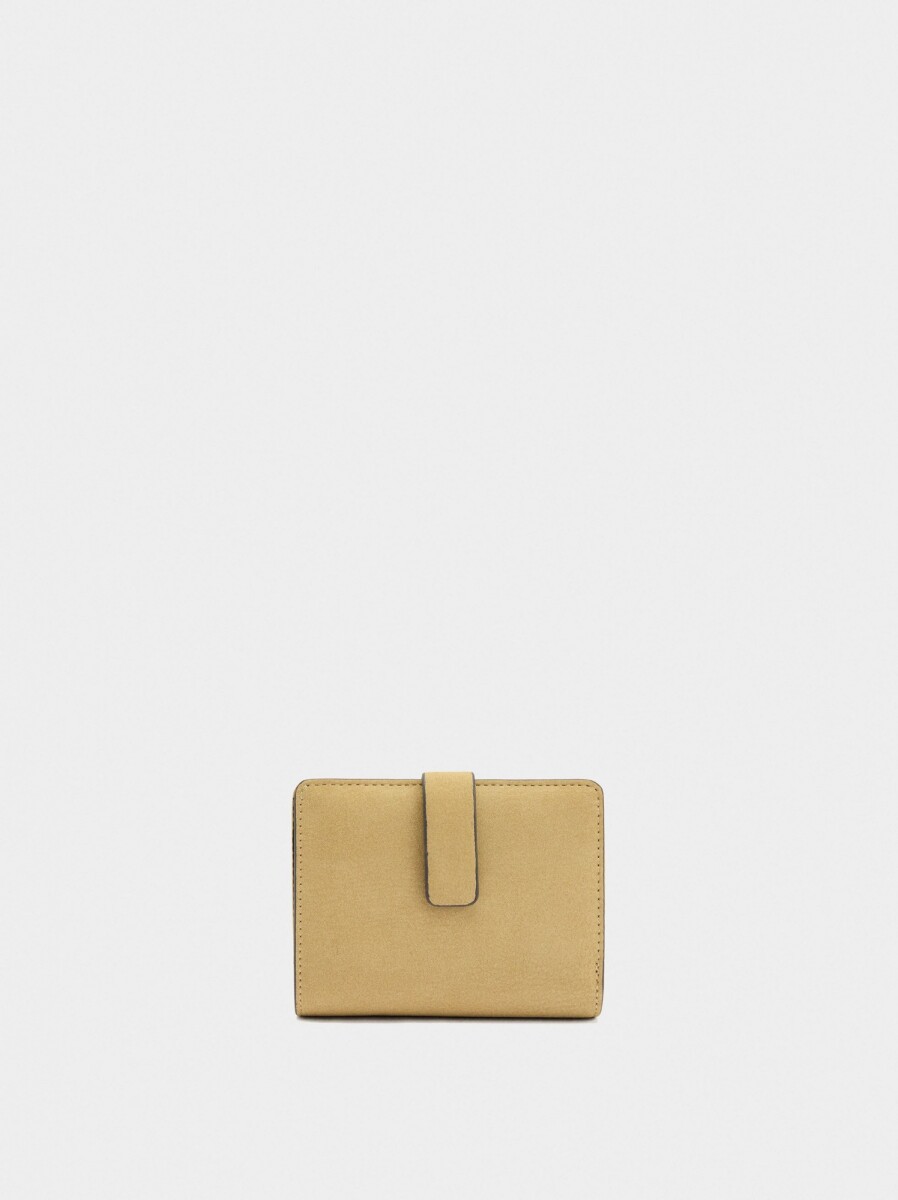 Cartera Efecto Piel - beige 