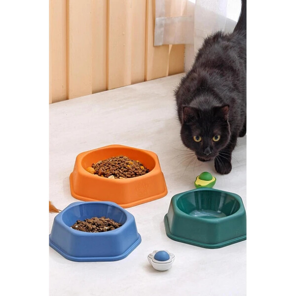 Tazon De Comida Agua Perro Gato Mascotas Comedero Calidad Variante Color Azul Oscuro