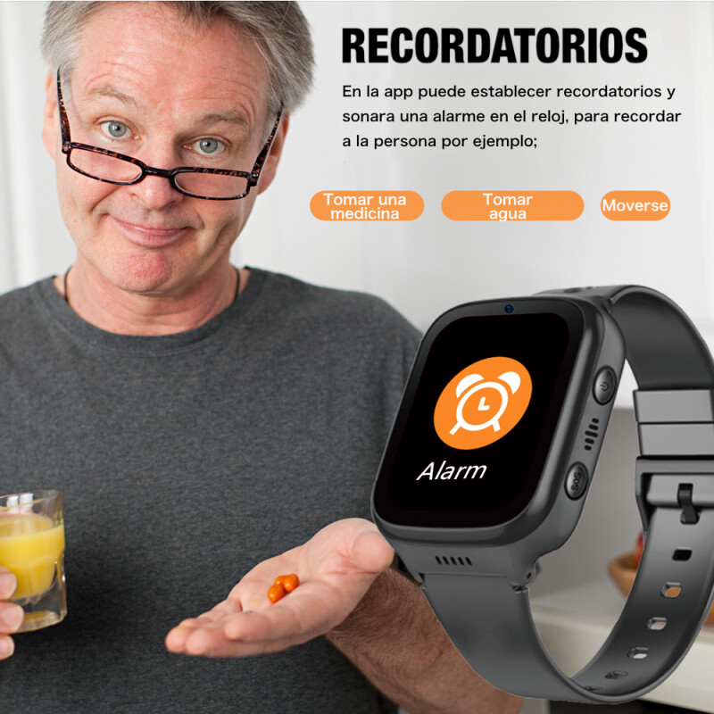 Reloj Teléfono 4g, Botón SOS, Gps Control Caídas, Monitoreo Salud CT30-PRO Sin Color