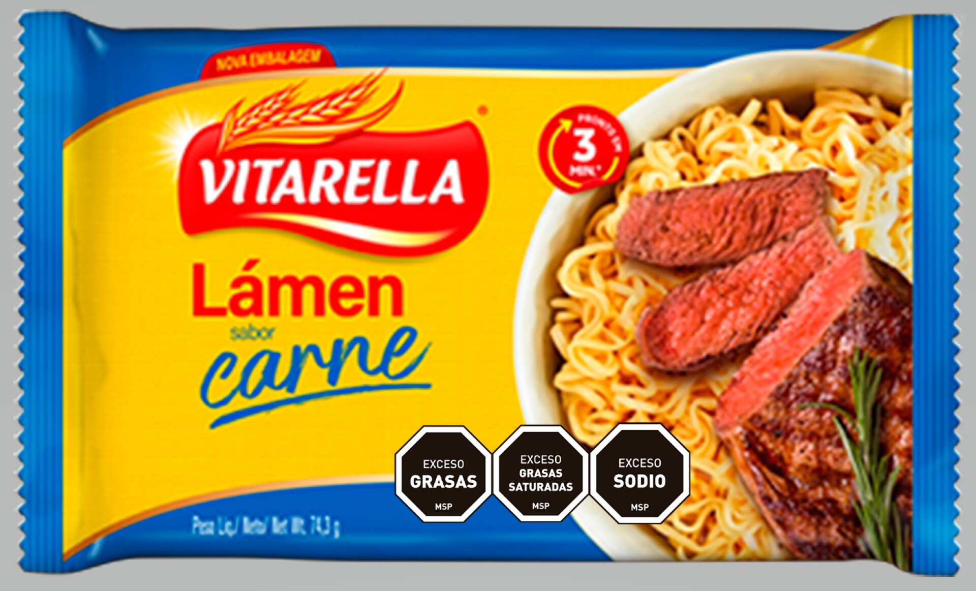 PASTA INSTANTANEA VITARELLA 74.30G CARNE 