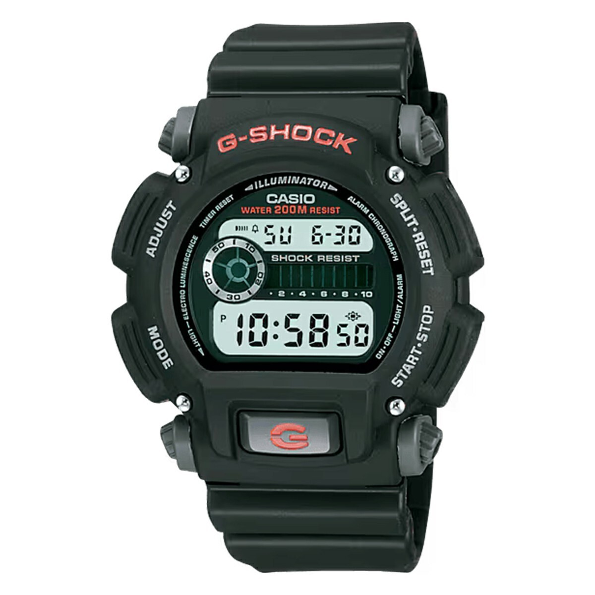 Reloj CASIO G-SHOCK DW9052-1VDR Resina Negro Esfera 43mm 