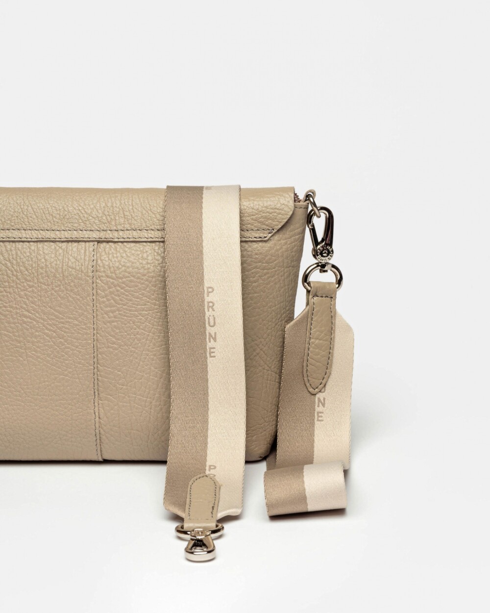 Morral Nina en cuero graneado Taupe