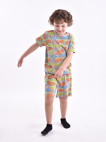 PIJAMA SKATE REMERA + SHORT ESTAMPADO 1