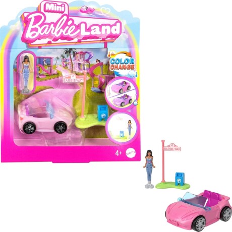Set Barbie Mini Barbieland Vehículos Auto Color Change 001