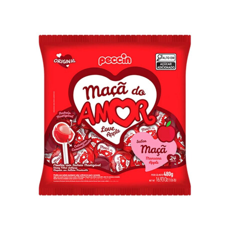 Chupetin Amor Relleno x 24 Manzana