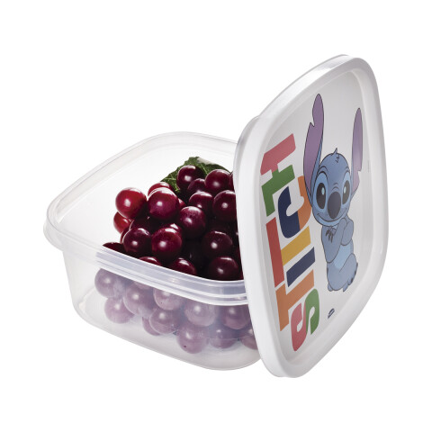 Pote Cuadrado Plástico Stitch 1,1 Lts U
