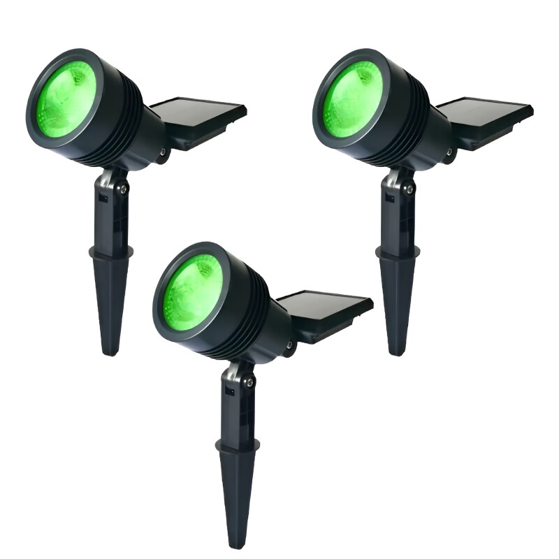 Set x 3 Pinchos Farol Led Ixec Solar De Jardín Verde Set x 3 Pinchos Farol Led Ixec Solar De Jardín Verde