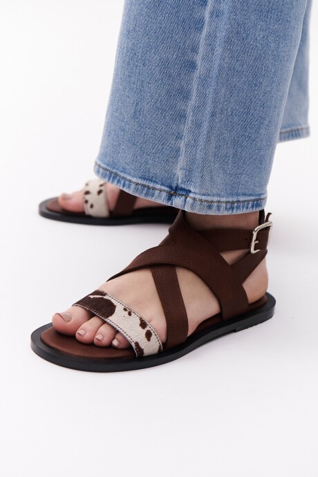 Sandalia Clara Marron