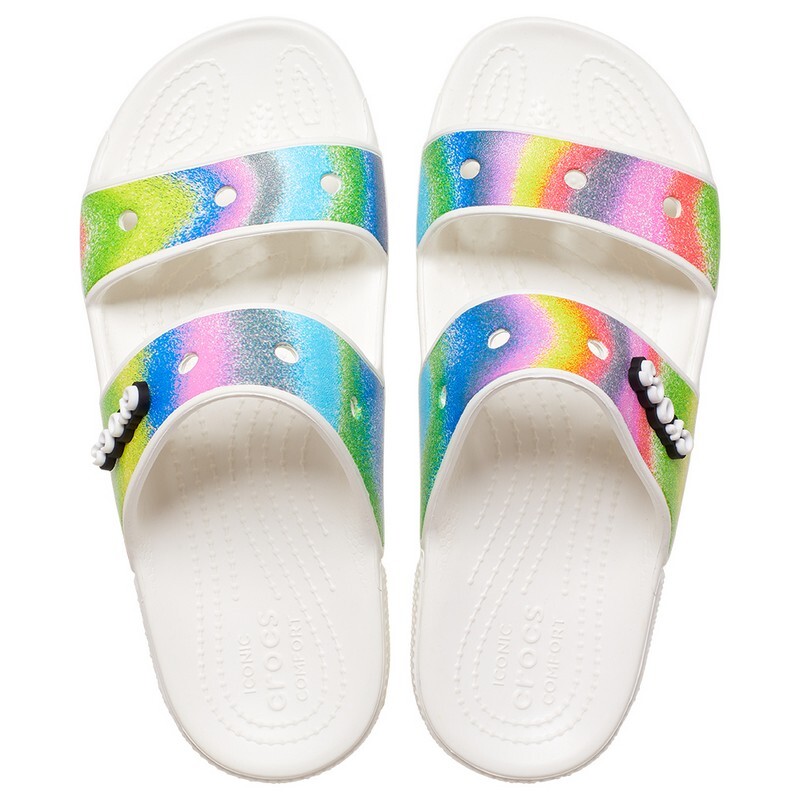 Sandalias Crocs Classic Spray Dye Blanco