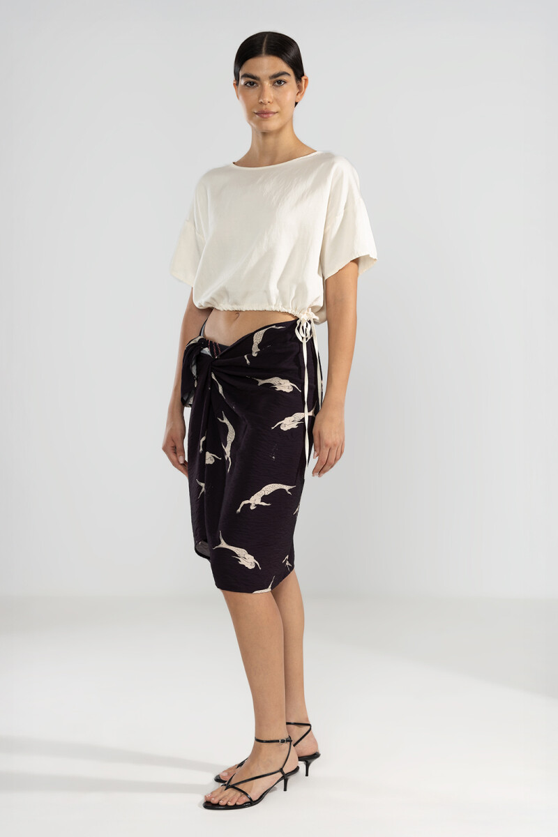 SHORT SLEEVE TOP Cream