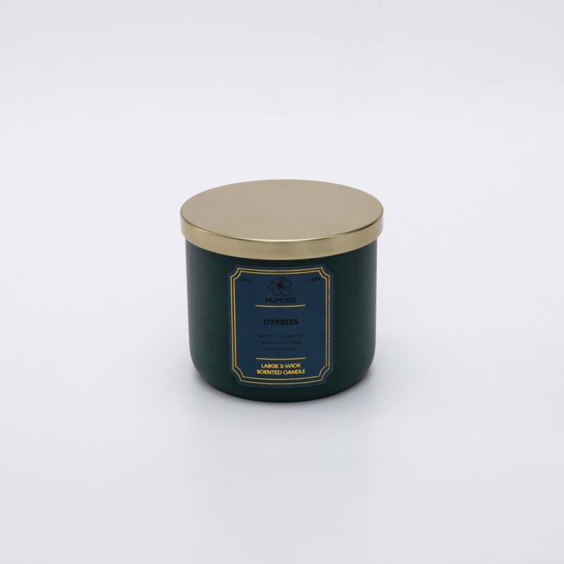 VELA PERFUMADA GRANDE DE 3 MECHAS (CIPRÉS/396 G) VELA PERFUMADA GRANDE DE 3 MECHAS (CIPRÉS/396 G)