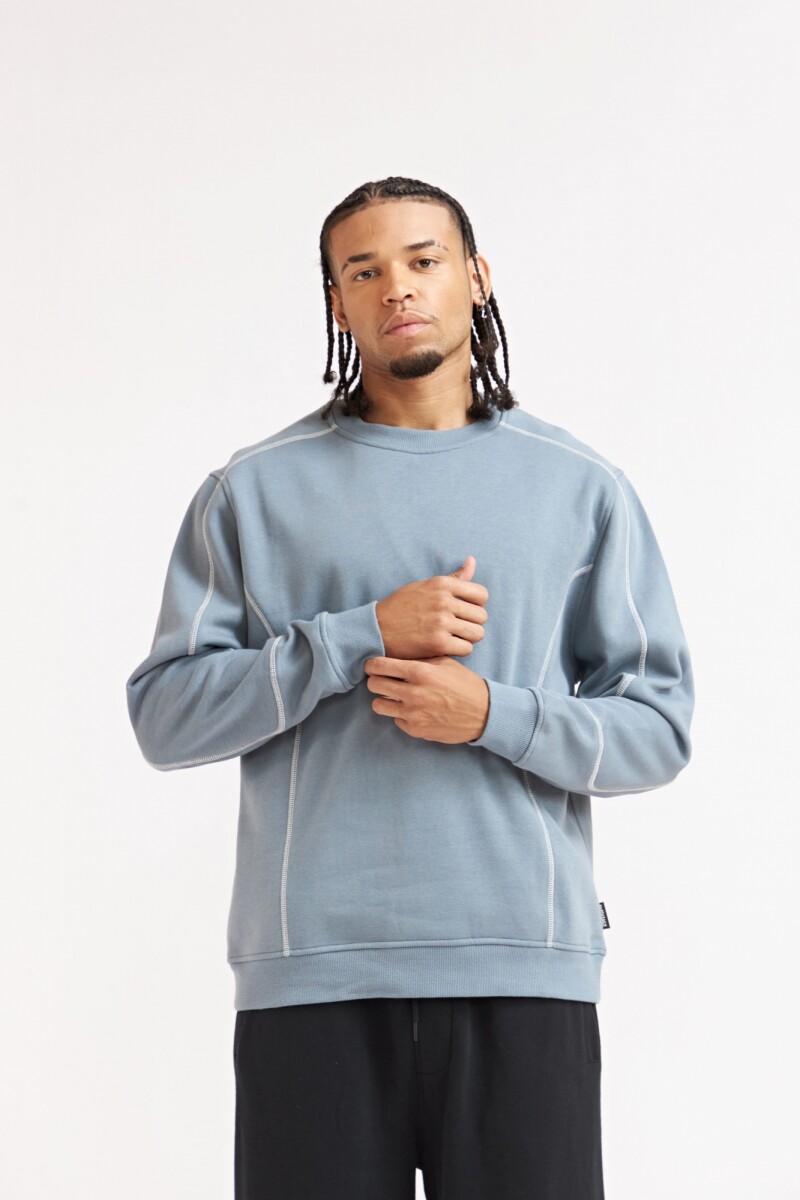 BUZO CONTRASTE - AZUL 