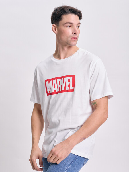 Remera manga corta estampa Blanca