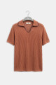 EMBROIDERED POLO SHIRT Tabaco