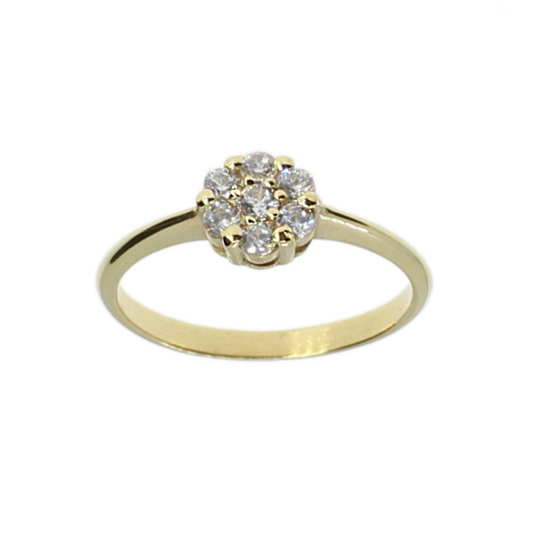 Anillo Corina en oro amarillo 18k con circonias Anillo Corina en oro amarillo 18k con circonias