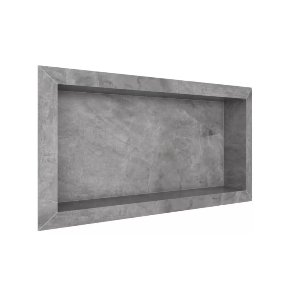Nicho estante de empotrar Porcelanato 60cm Gris Nicho Estante De Empotrar Porcelanato 60cm Gris
