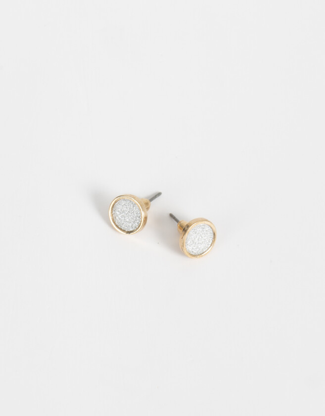 Aros Pasantes Con glitter Aros Con Glitter - Dorado