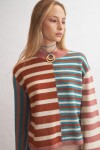 Sweater Stripes Verde, Rosa, Crudo
