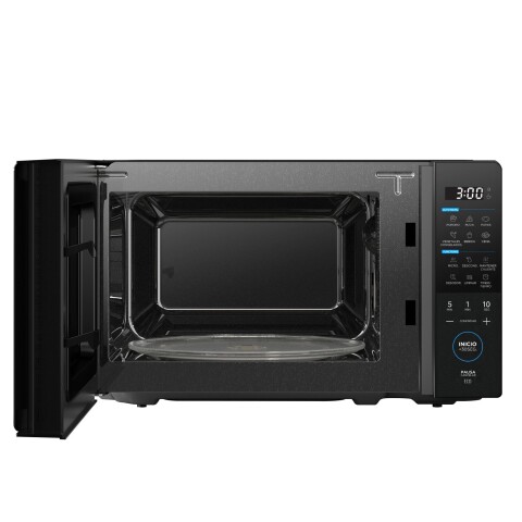 Microondas Midea 20 Lt Negro Espejado 0510MM020CMOE Microondas Midea 20 Lt Negro Espejado 0510MM020CMOE