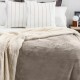 Frazada Richmond Con Corderito 1 Plaza Beige