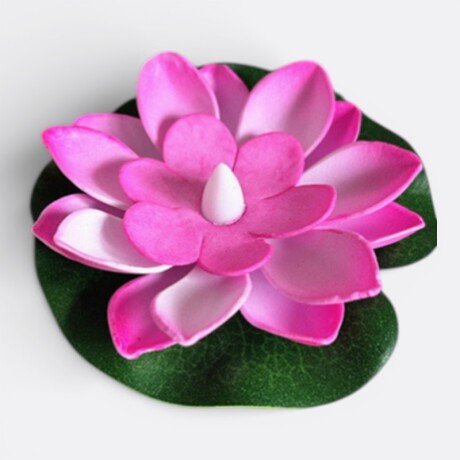 Flor De Loto Con Luz Decorativa Rosa