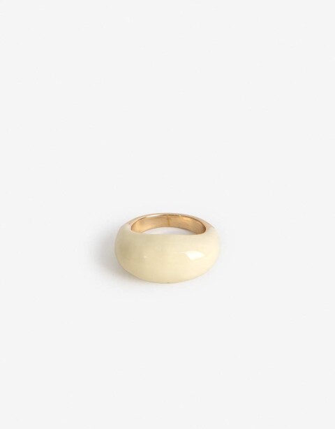 Anillos Medianos y Grandes Resina Anillo Resina - Plateado Rodio