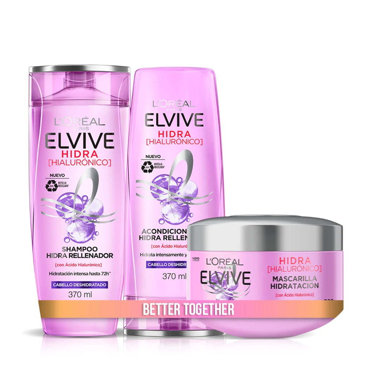 Pack Elivive Hialurónico Acondicionador + Shampoo + Crema Tratamiento 
