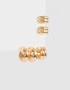 Bijou Cuff De metal Set De Aros Chunky - Dorado
