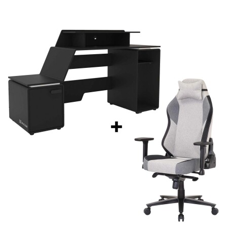 SILLA TELA + ESCRITORIO GAMER SPACE 2 XT