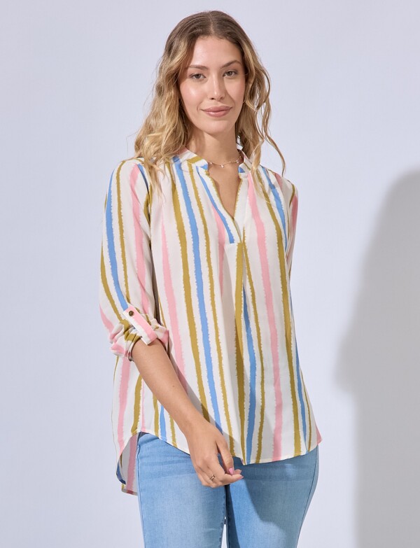 Blusa Lineas CRUDO/MULTI