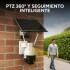 Cámara Seguridad Sola WiFi 4K Exterior Visión Nocturna Color Blanco Negro