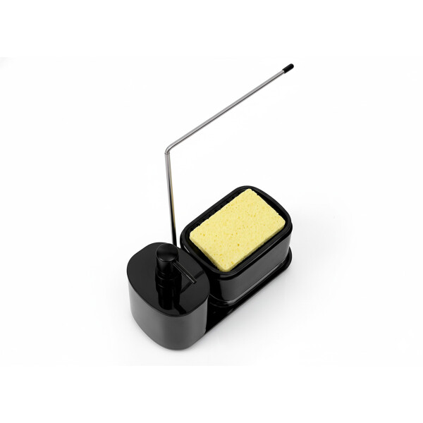 Dispensador de Jabón 4 en 1 Cocina Baño Jabón Detergente Color Negro