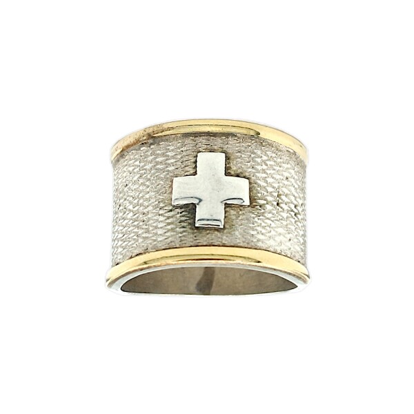 Anillo Profesión Enfermeria-Plata y Oro-Sin Piedra-AN5406 sinpiedra