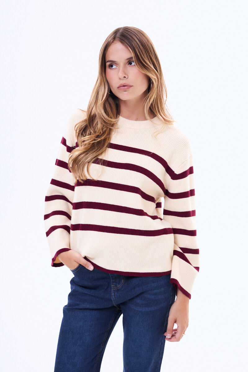 Buzo tejido Noja Bordeaux