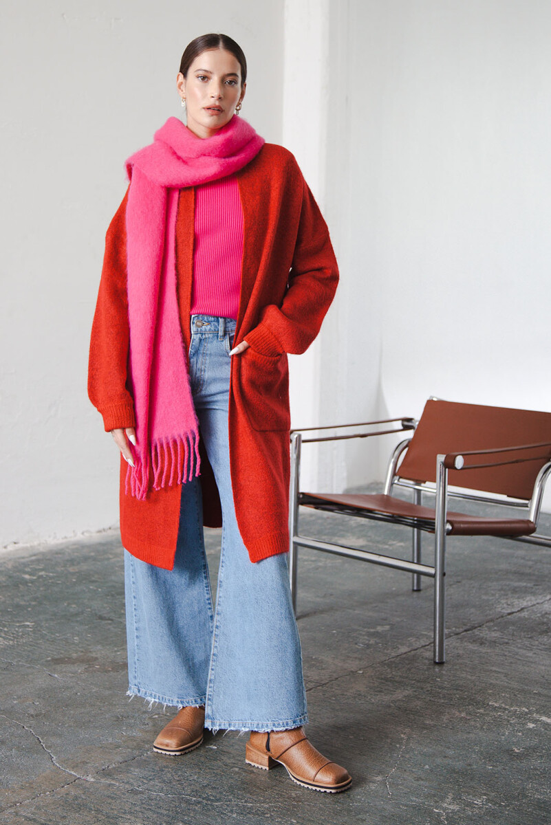 SACON CASHMERE BOLSILLOS - ROJO 