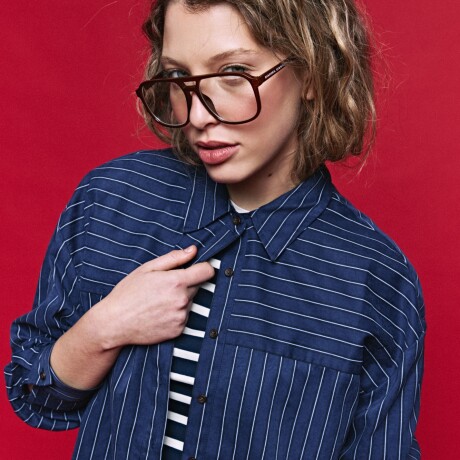 CAMISA LINAR Azul