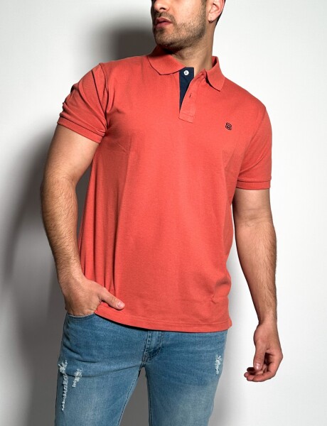 Remera polo pique lisa Lux Ladrillo