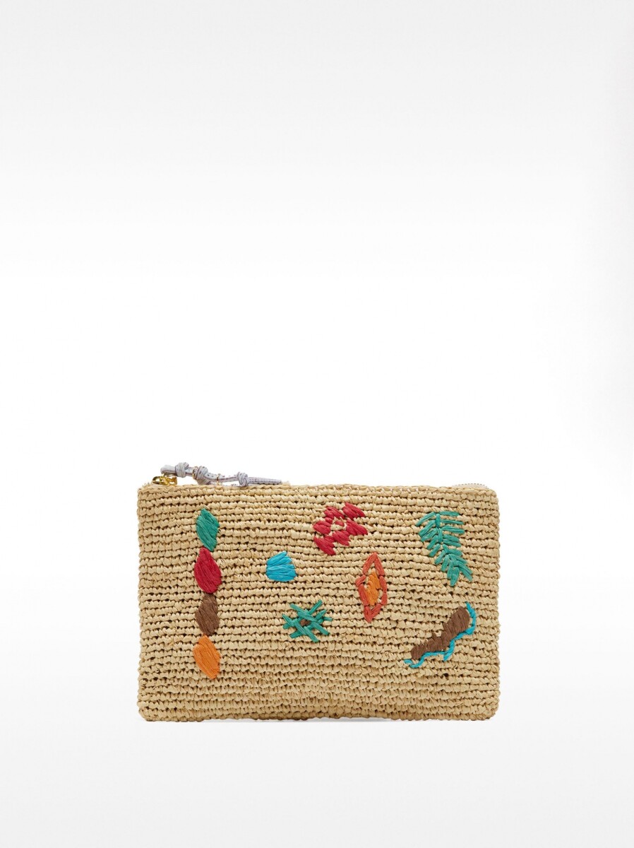 Bolso Multifuncional De Rafia L - multicolor 