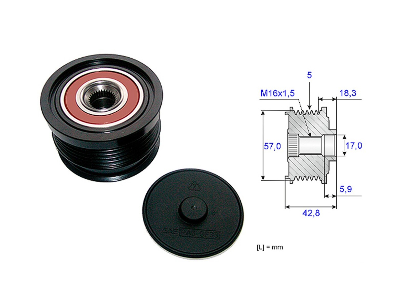 Polea Alternador Marcha Libre Alfa Romeo 159 05-10 