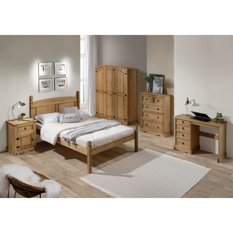 ROPERO 4 PUERTAS 2 CAJONES CURVO RUSTICO CERA NATURAL ROPERO 4 PUERTAS 2 CAJONES CURVO RUSTICO CERA NATURAL