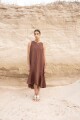 VESTIDO FOLK LONG Chocolate