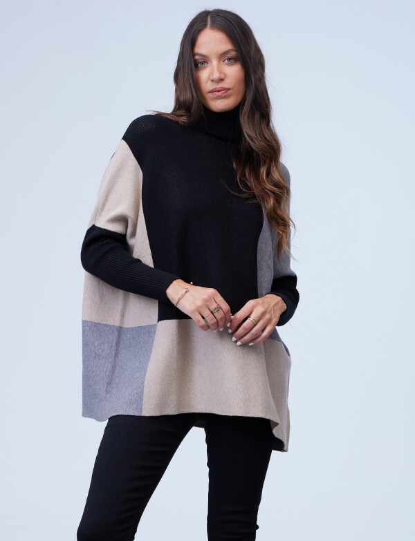 Polera Oversize NEGRO/MULTI