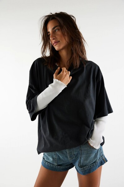 WTF PERFECT OVERSIZED TEE Negro