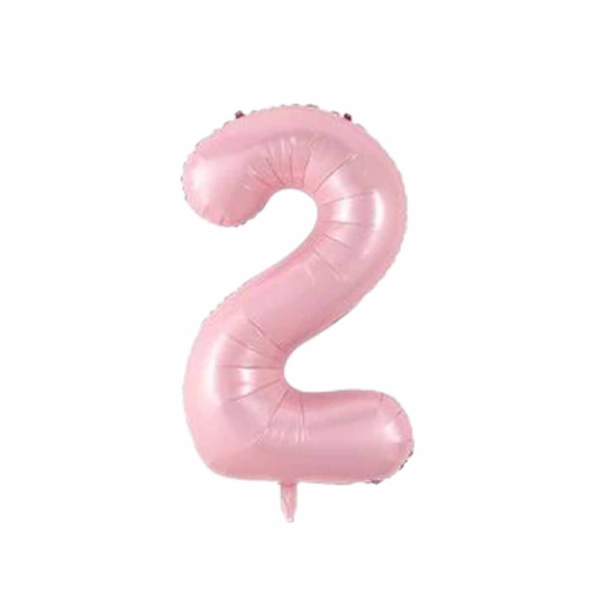 Globo rosado pastel 75 cm - Número 2 